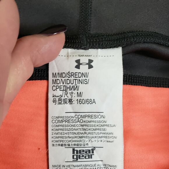 Under Armour Womens Heatgear Peach Black Regular Fit Sweatpants Size Medium - Picture 6 of 9